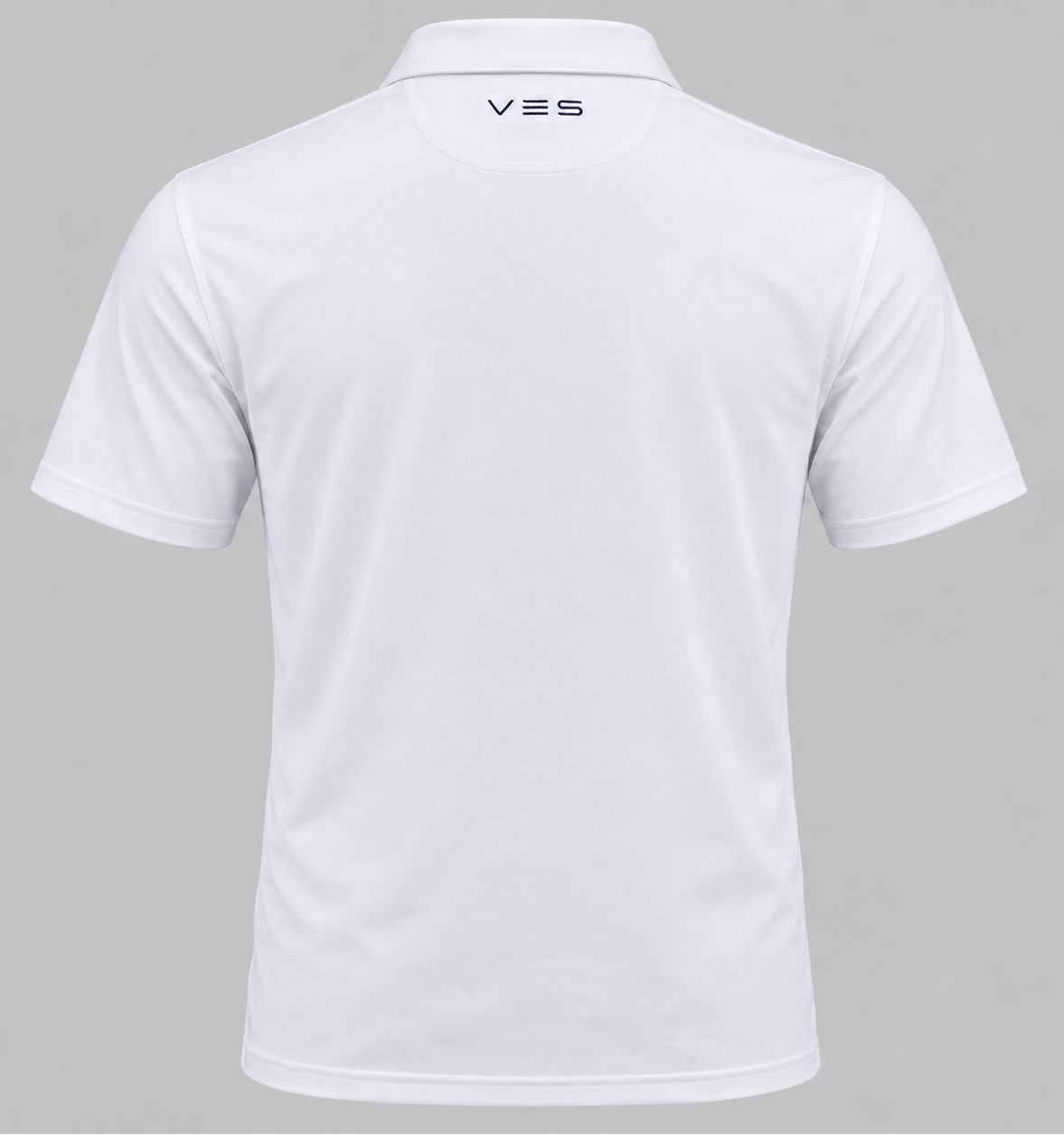 VES Golf Solid White Short Sleeve Polo Shirt