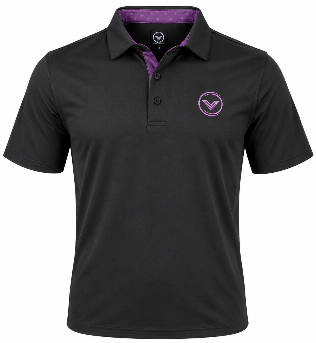 VES Golf Signature Short Sleeve Polo – Black