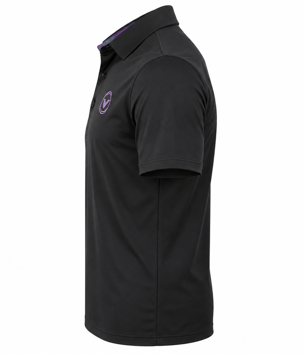 VES Golf Signature Short Sleeve Polo – Black