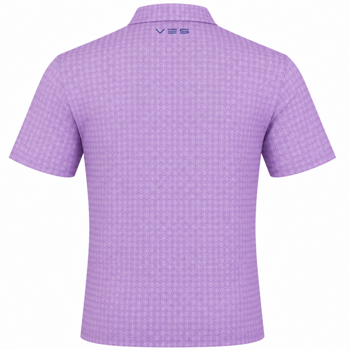 VES Golf Lavender Frost Pattern Short Sleeve Polo Shirt