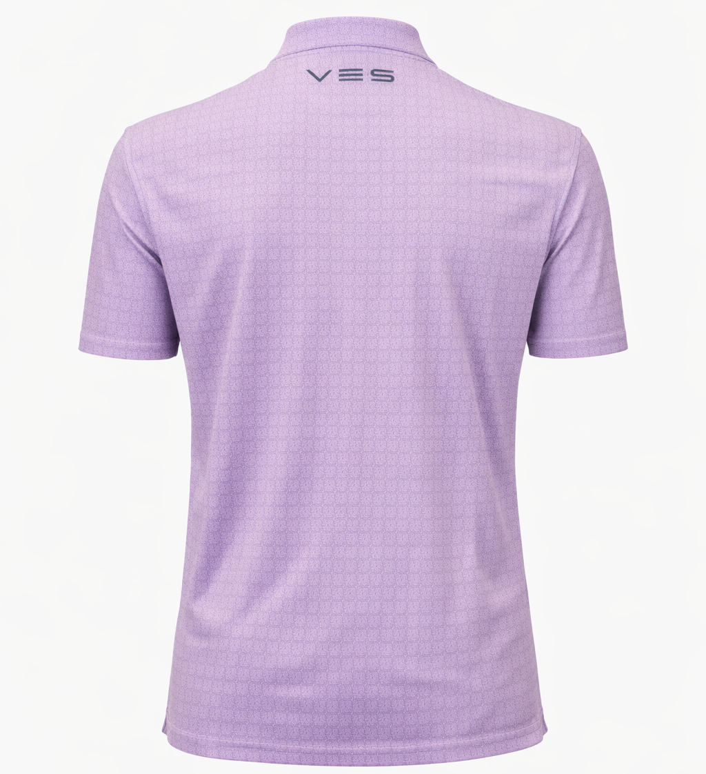 Lavender Frost Pattern Polo Shirt