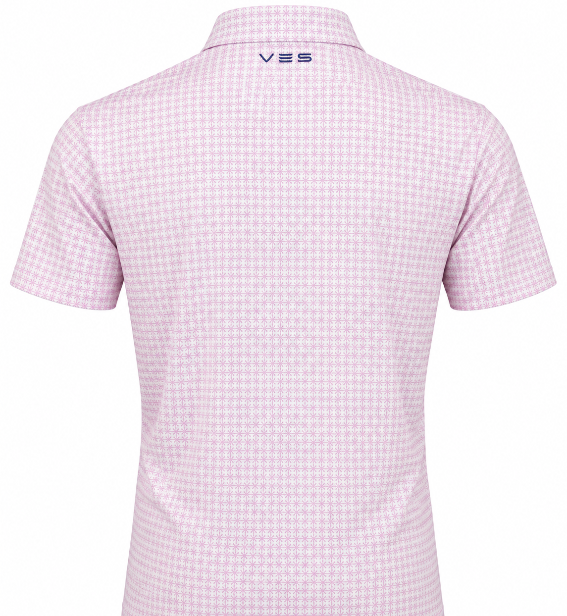 VES Golf White Blush Frost Pattern Short Sleeve Polo Shirt
