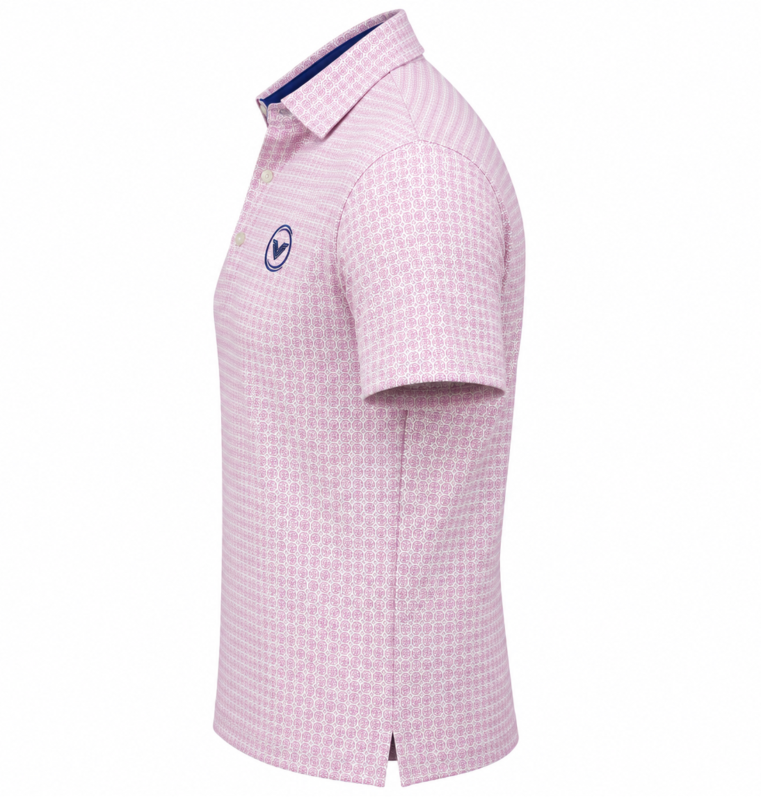 VES Golf White Blush Frost Pattern Short Sleeve Polo Shirt