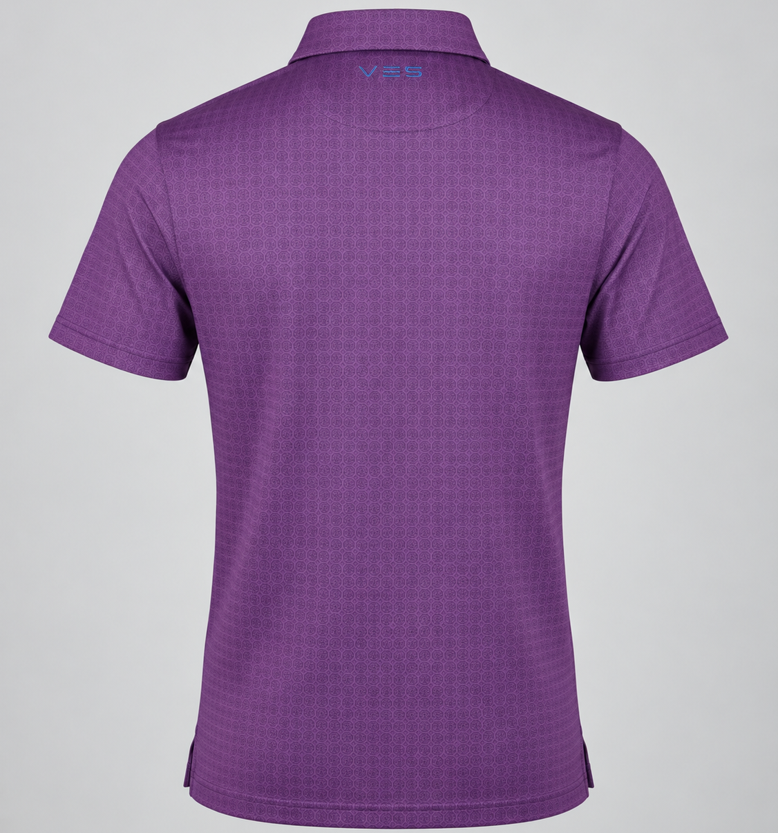 VES Golf Deep Purple Frost Pattern Short Sleeve Polo Shirt
