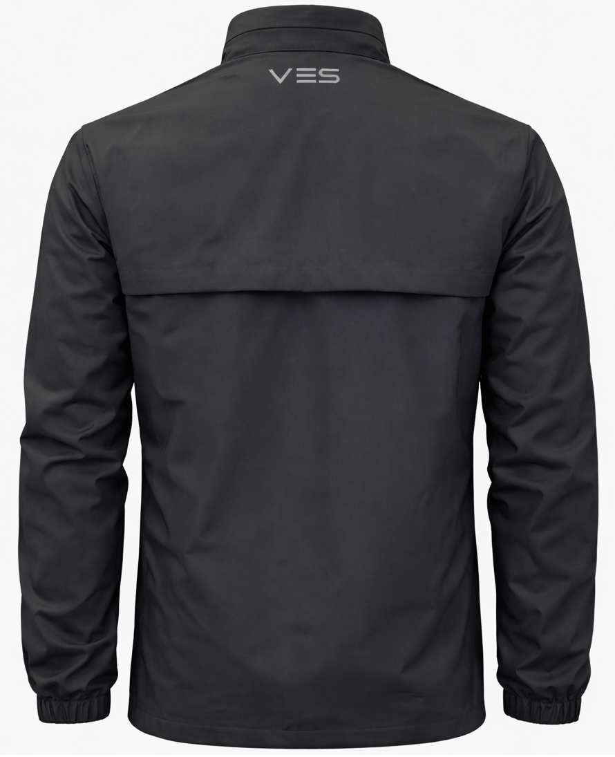 VES Golf Black Zip Up Water Resistant Jacket