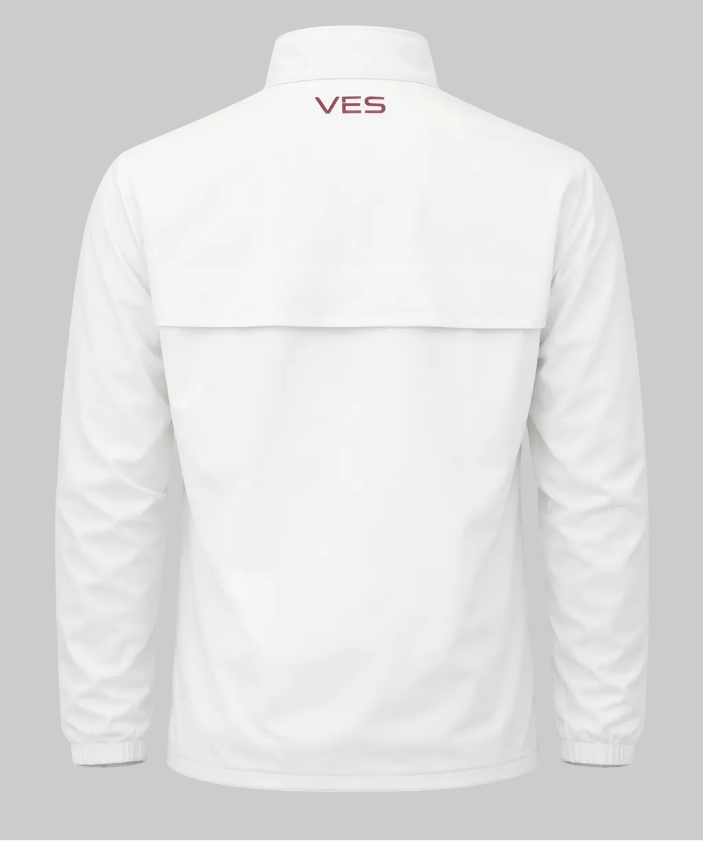 VES Golf White Zip Up Water Resistant Jacket