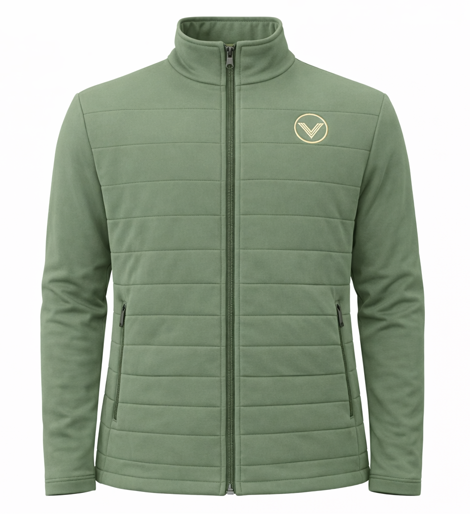 VES Golf Olive Green Quilted Insulated Jacket