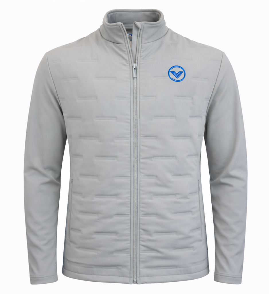 VES Golf Pale Grey Insulated Jacket with Stylish Accents
