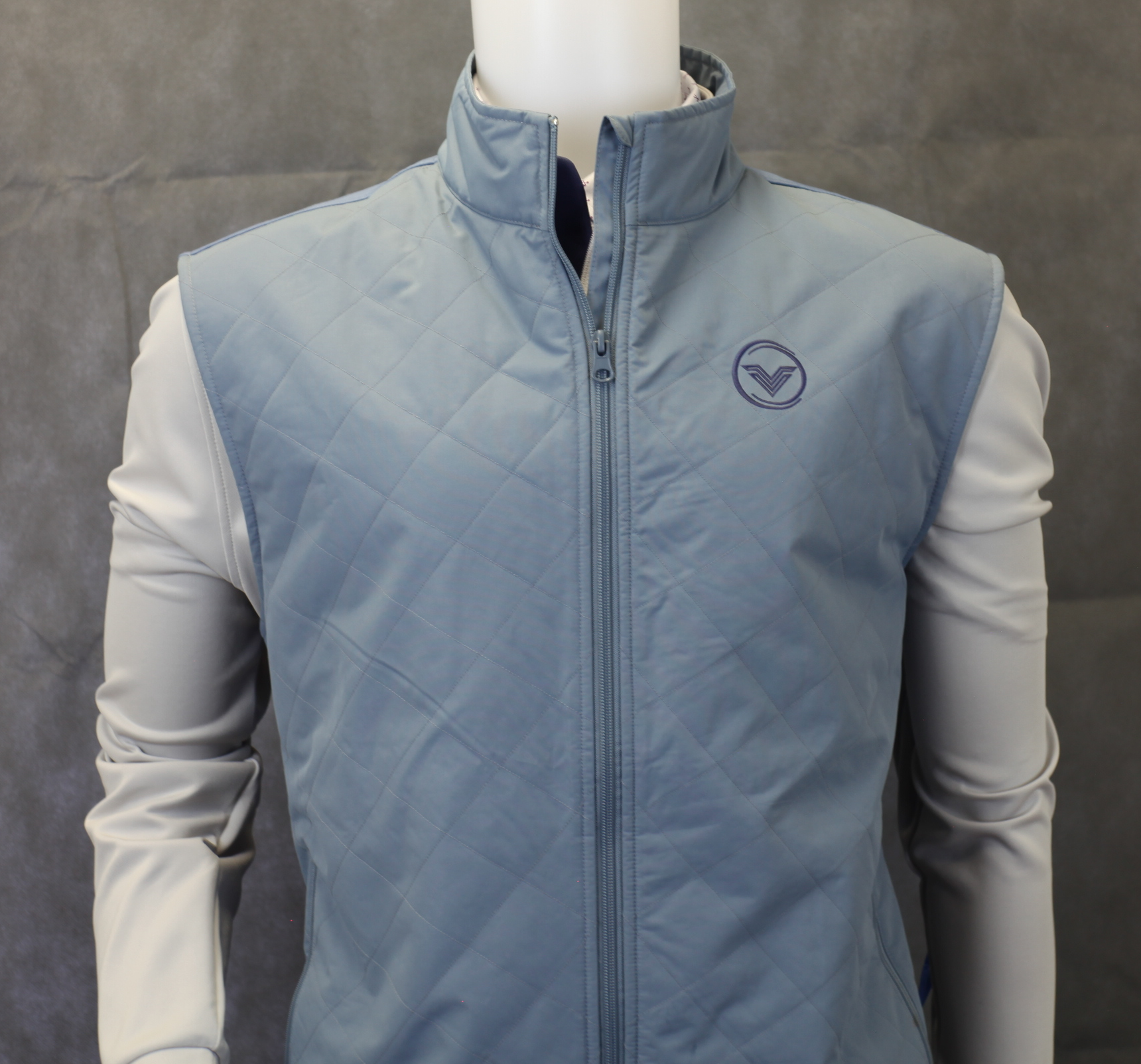 VES Golf Sky Blue Quilted Performance Vest