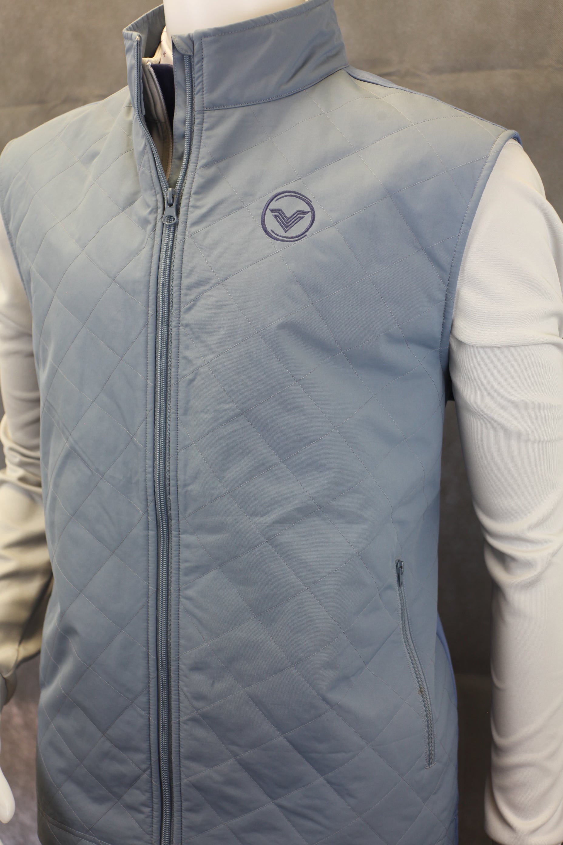 VES Golf Sky Blue Quilted Performance Vest
