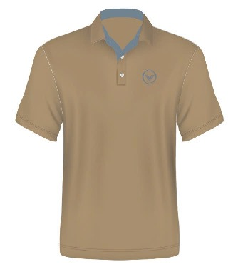 Tan Contrast Collar Polo Shirt