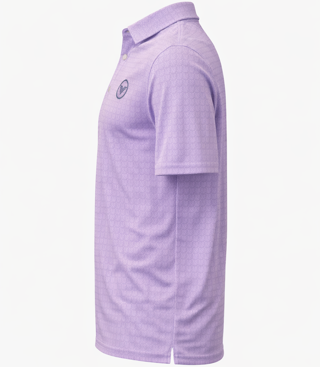 Lavender Frost Pattern Polo Shirt