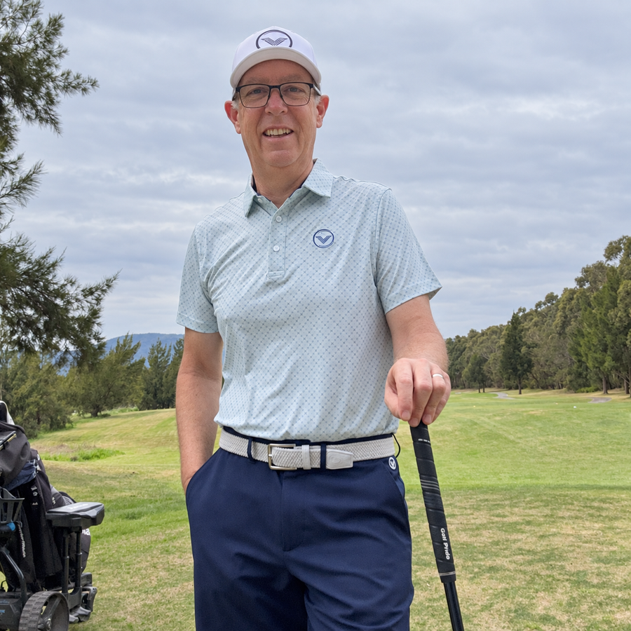 Real golfer fit example – short-sleeve polo