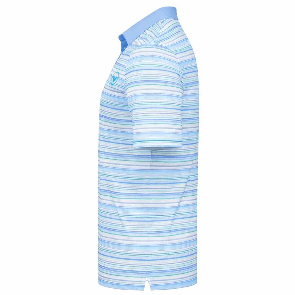 Light Blue with Sky Gradient Stripes Polo