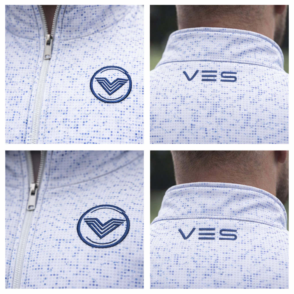 VES Golf Blue Pixel Lightweight Quarter Zip