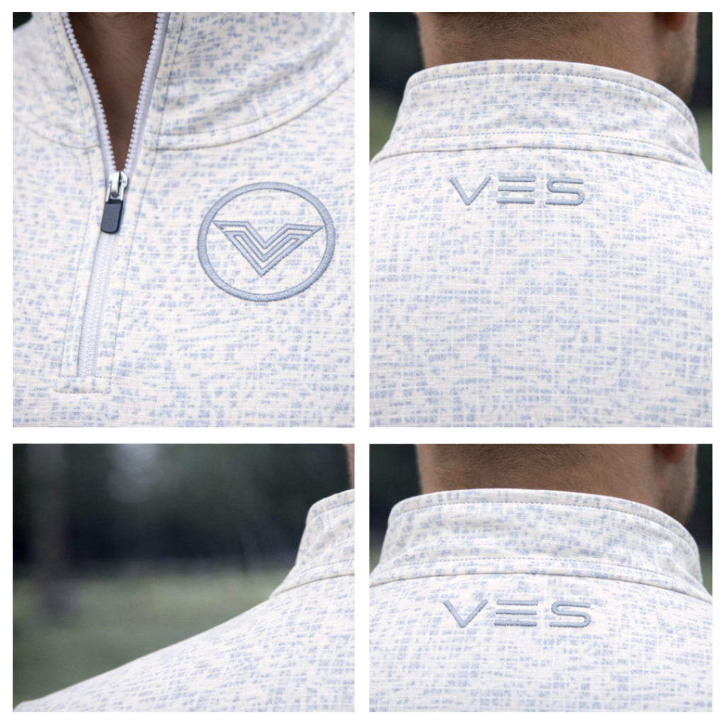 VES Golf Neutral Pixel Lightweight Quarter Zip