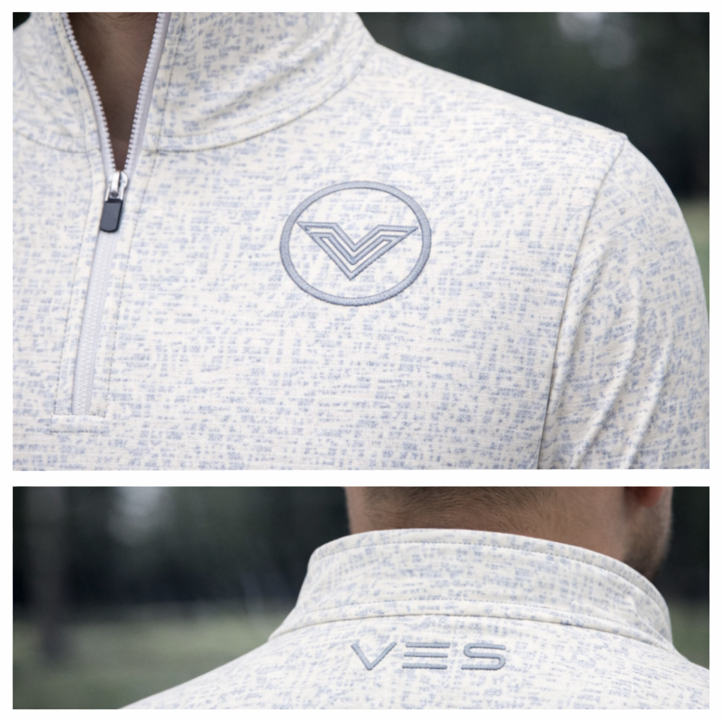 VES Golf Neutral Pixel Lightweight Quarter Zip