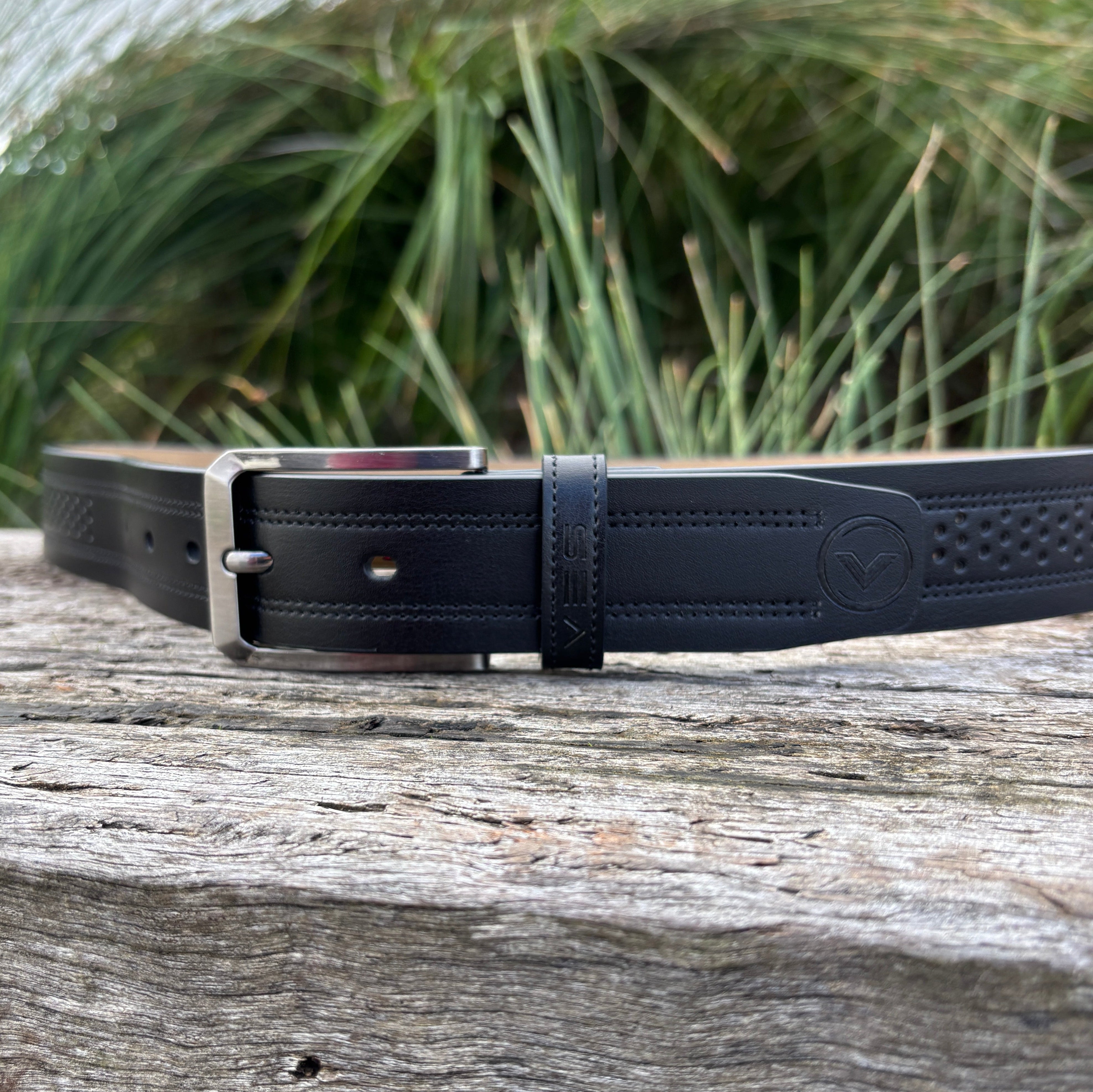 VES Golf Cool Air Leather Belt – Black