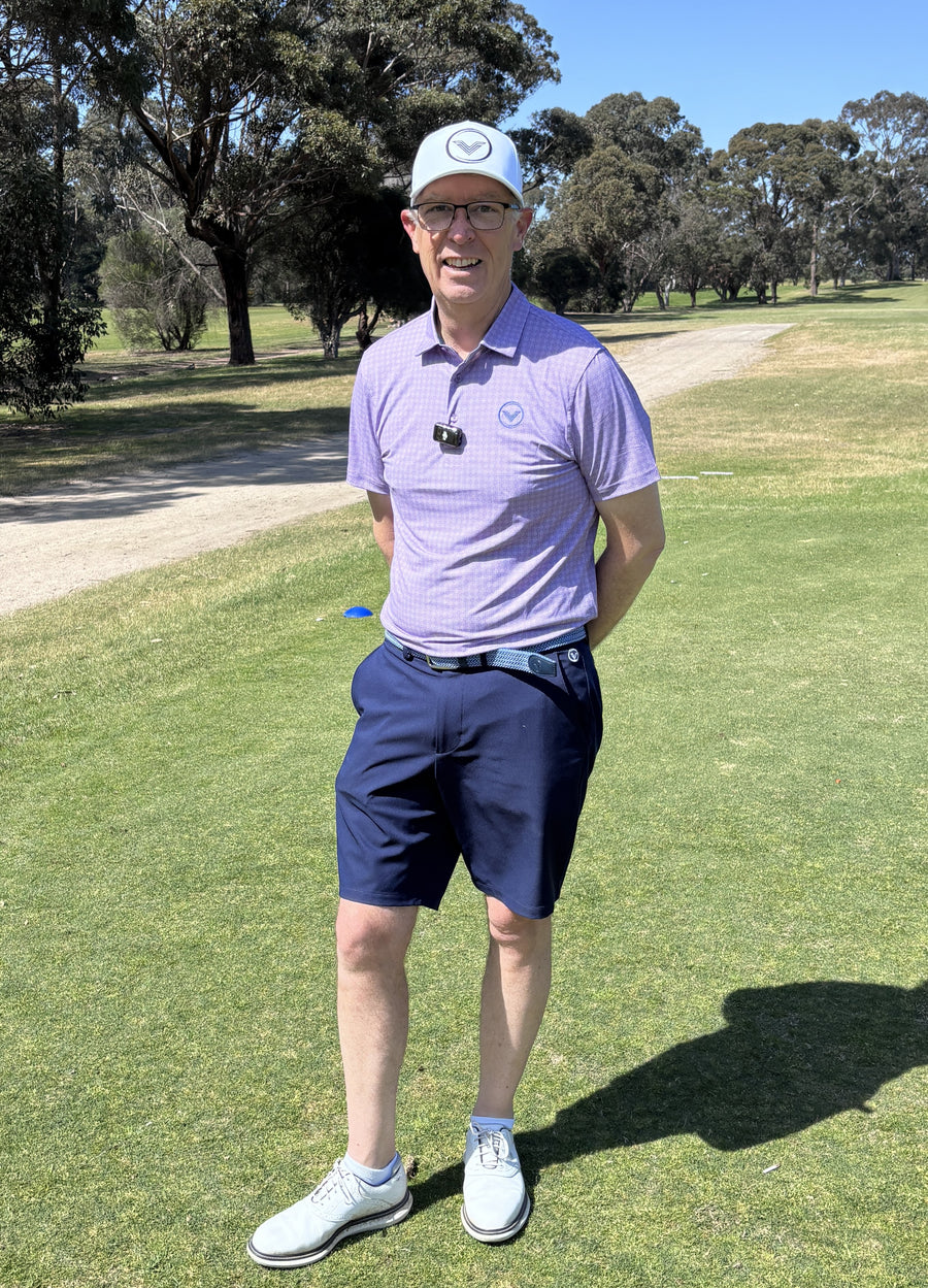 Real golfer fit example – short-sleeve polo
