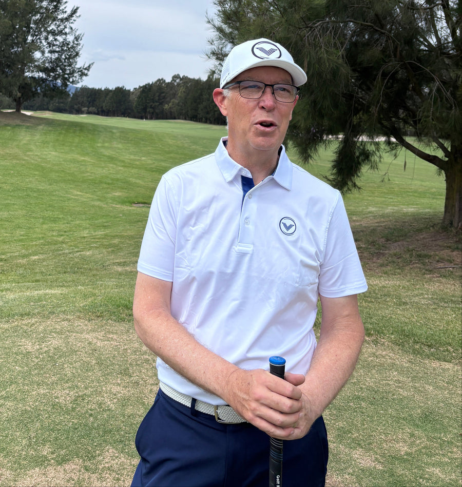 Real golfer fit example – short-sleeve polo