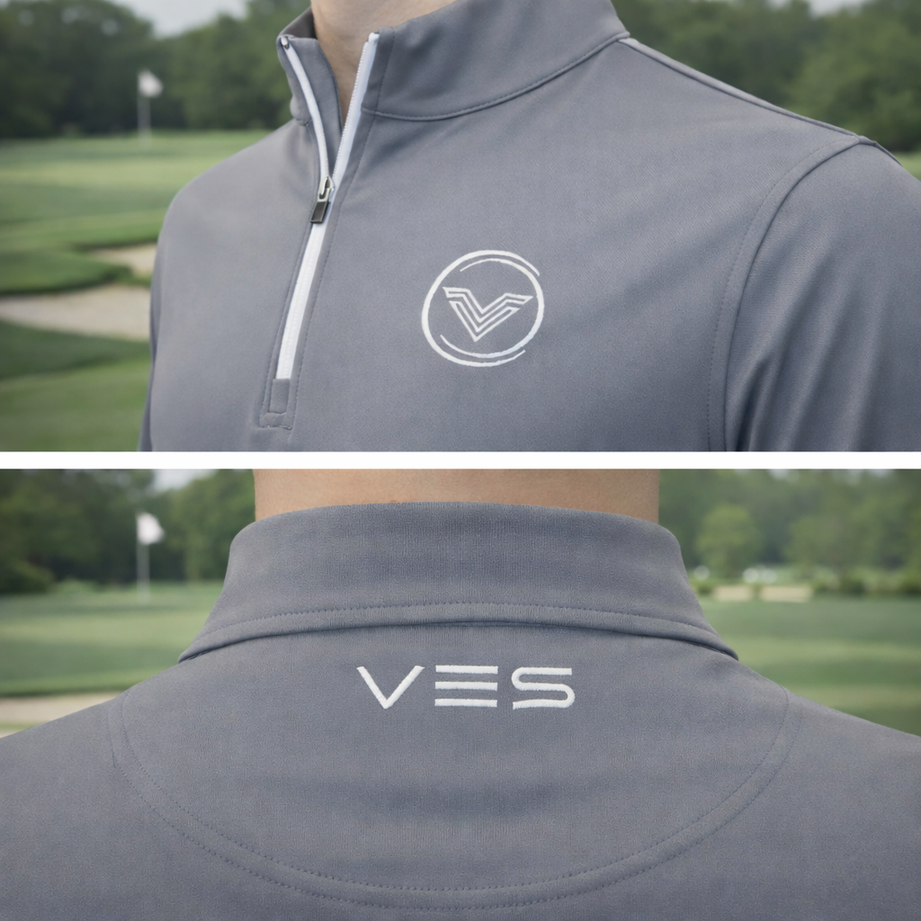 VES Golf Charcoal Grey Lightweight Quarter Zip