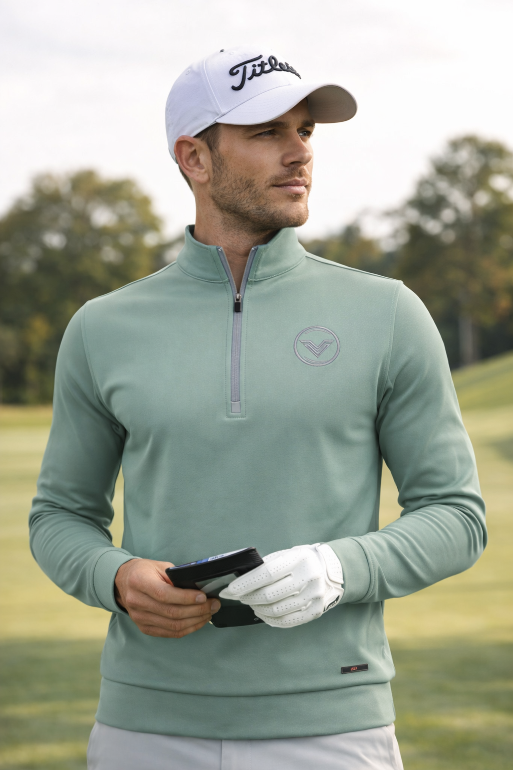 VES Golf Forest Green Quarter Zip