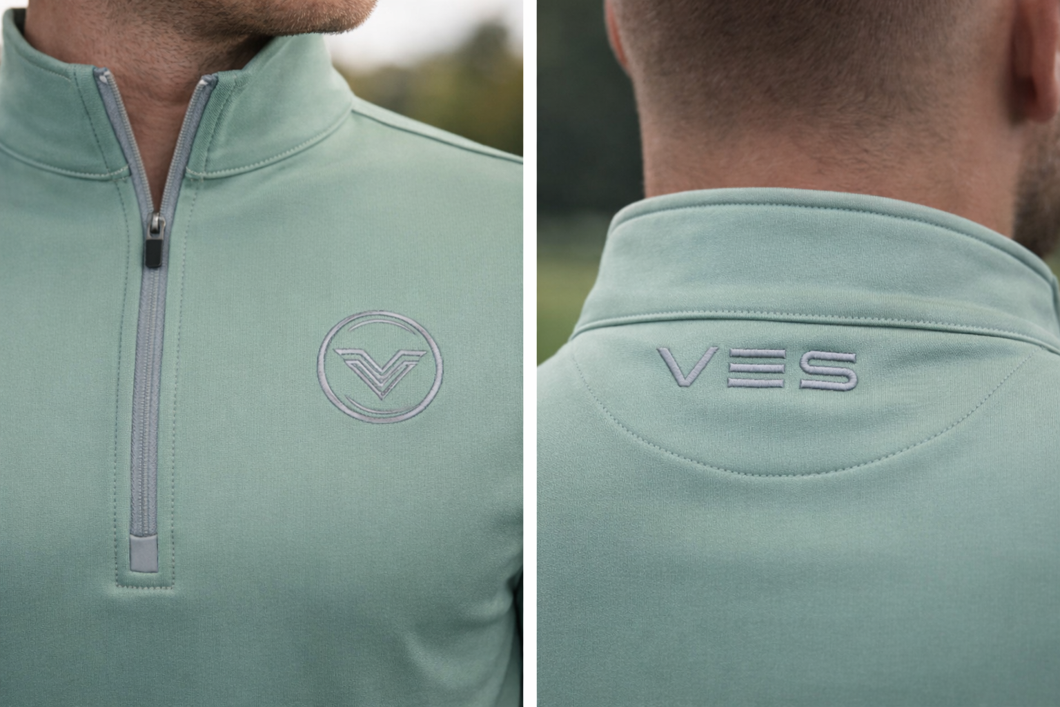 VES Golf Forest Green Quarter Zip