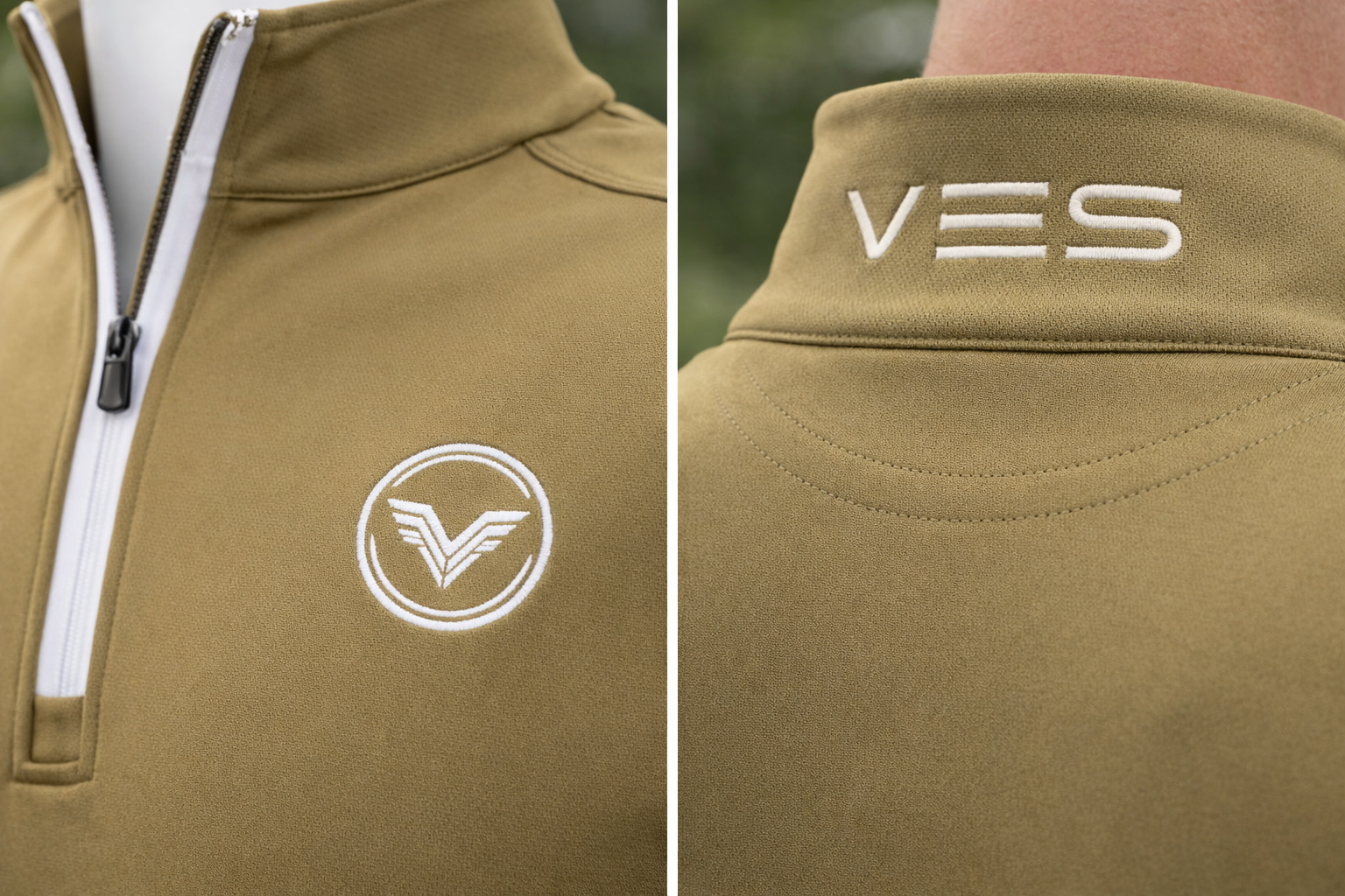 VES Golf Golden Brown Quarter Zip