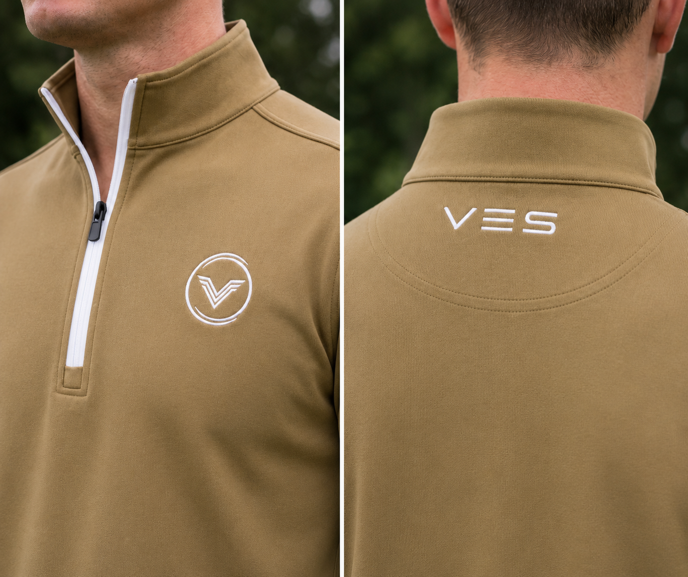 Golden Brown Quarter Zip Pullover | VES Golf