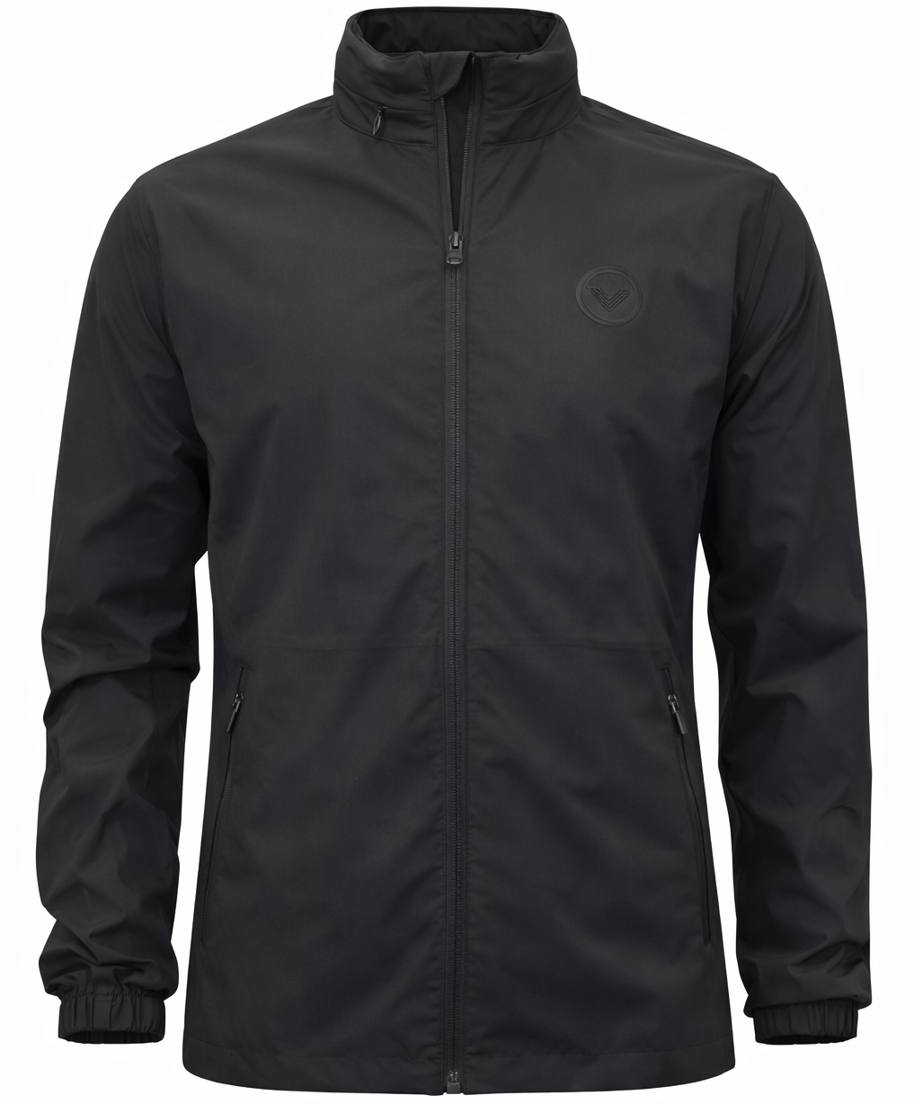 VES Golf Black Zip Up Water Resistant Jacket