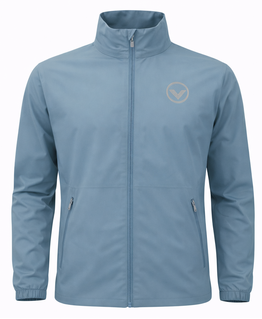 VES Golf Blue Grey Zip Up Water Resistant Jacket