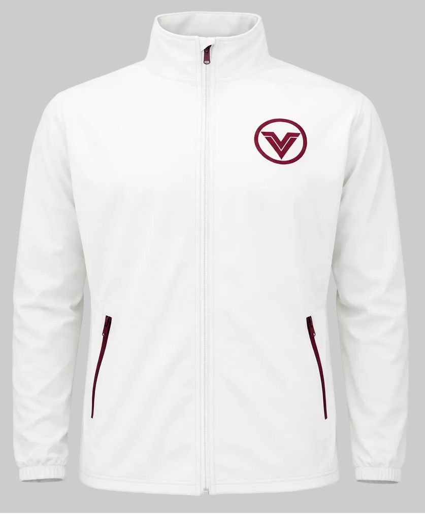 VES Golf White Zip Up Water Resistant Jacket