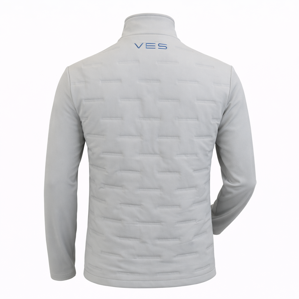 VES Pale Grey Insulated Jacket with Stylish Accents