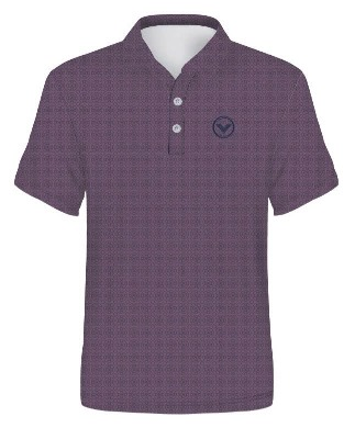 Dark Purple Frost Pattern Polo