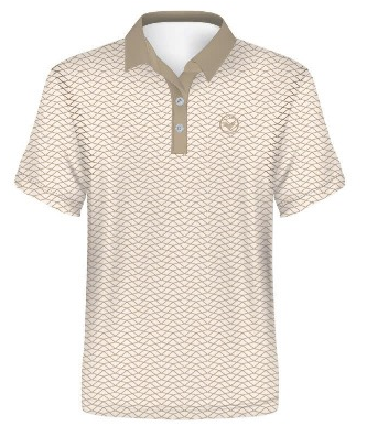 Off-White with Taupe Diamond Polo