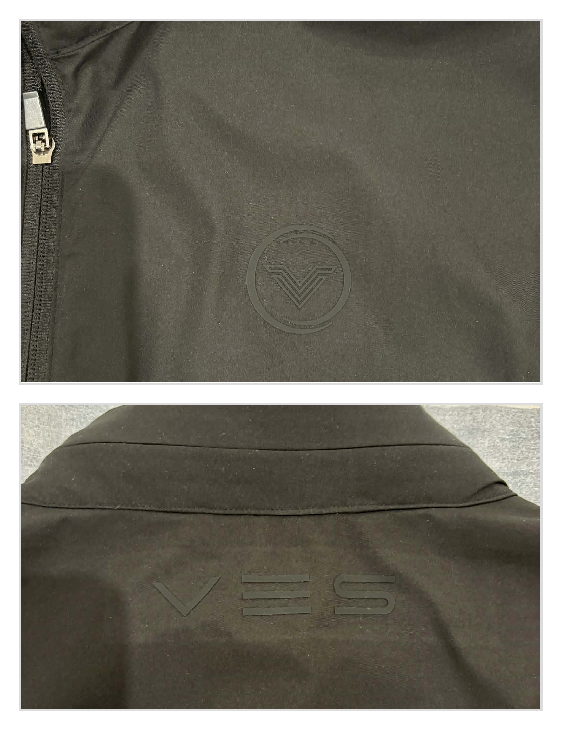 VES Golf Black Zip Up Water Resistant Jacket